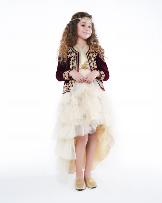 Veste Karakou Prune – Tenue Traditionnelle pour Fille