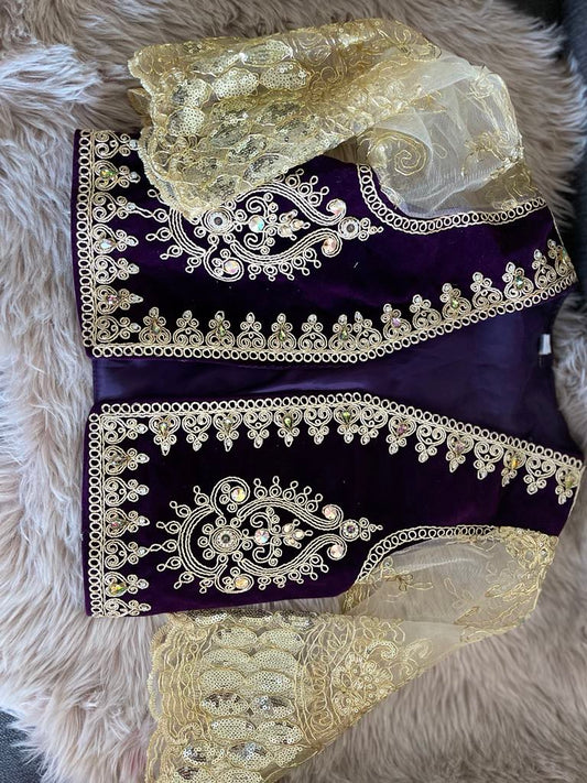 Ensemble karakou fille - violet