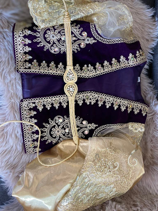 Ensemble karakou fille - violet