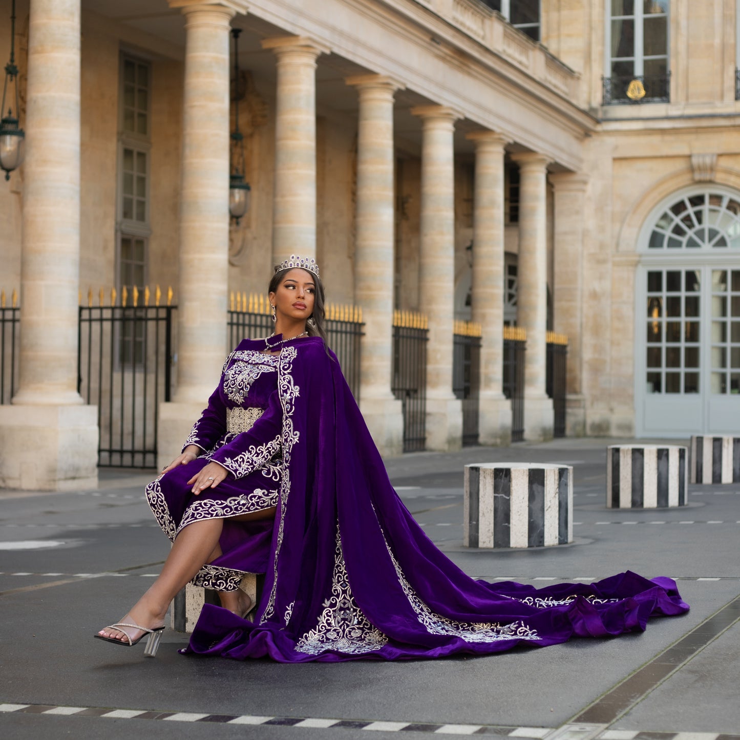 Karakou violet en velours