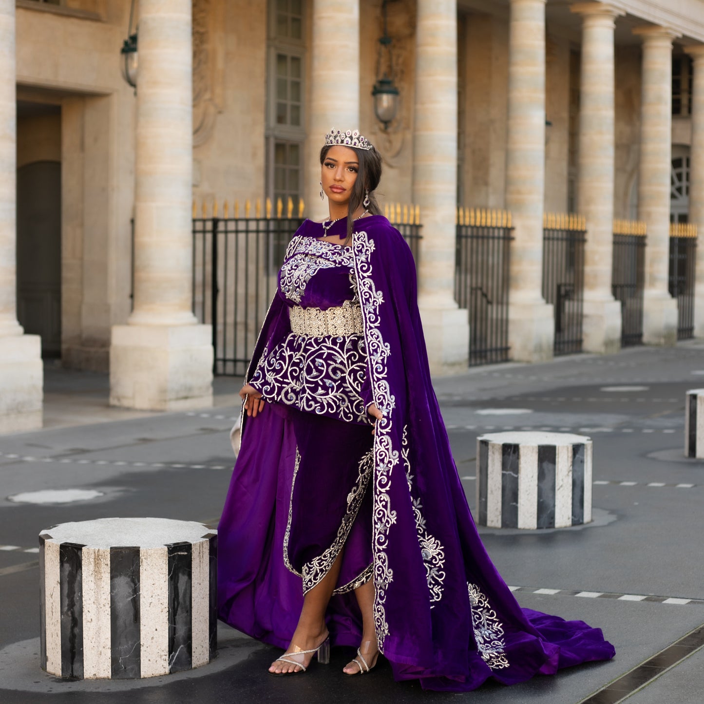 Karakou violet en velours