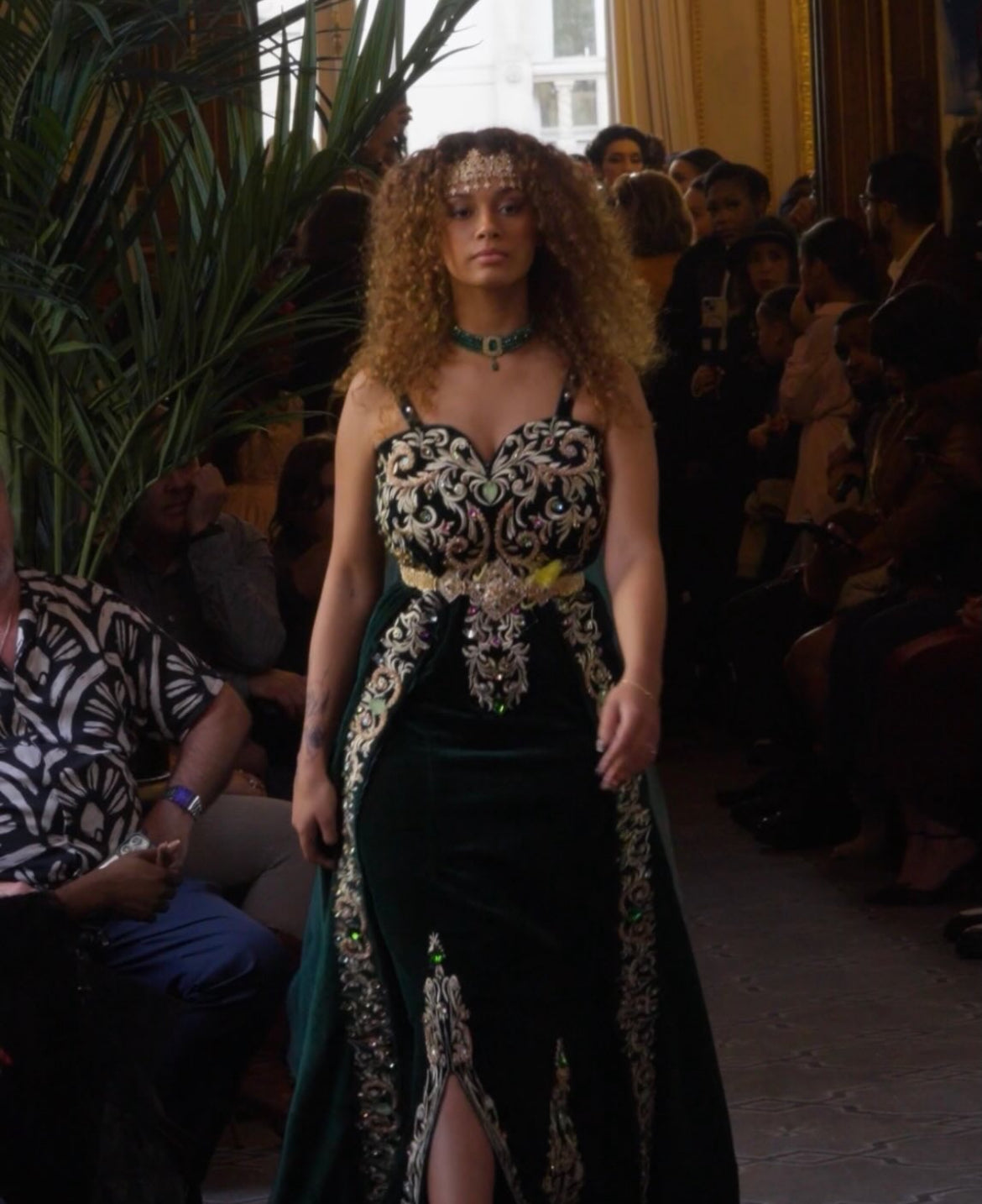Robe fergani vert émeraude