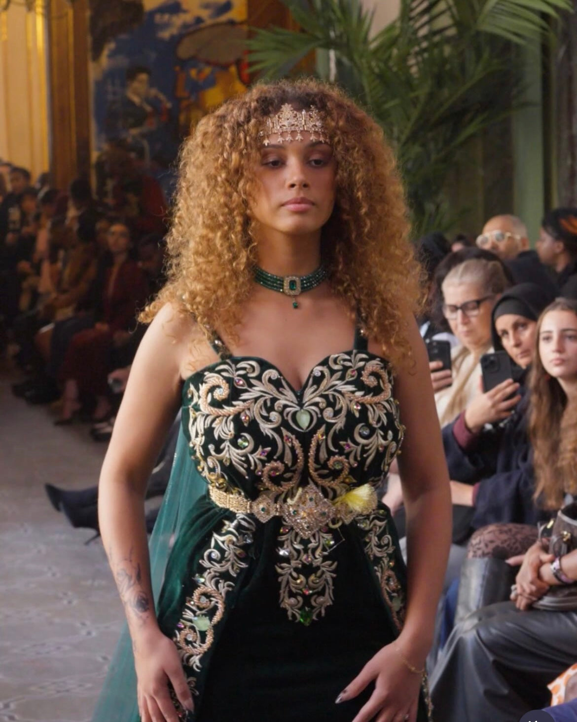 Robe fergani vert émeraude