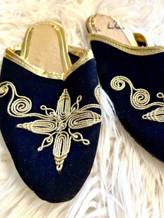 Babouche noir garçon