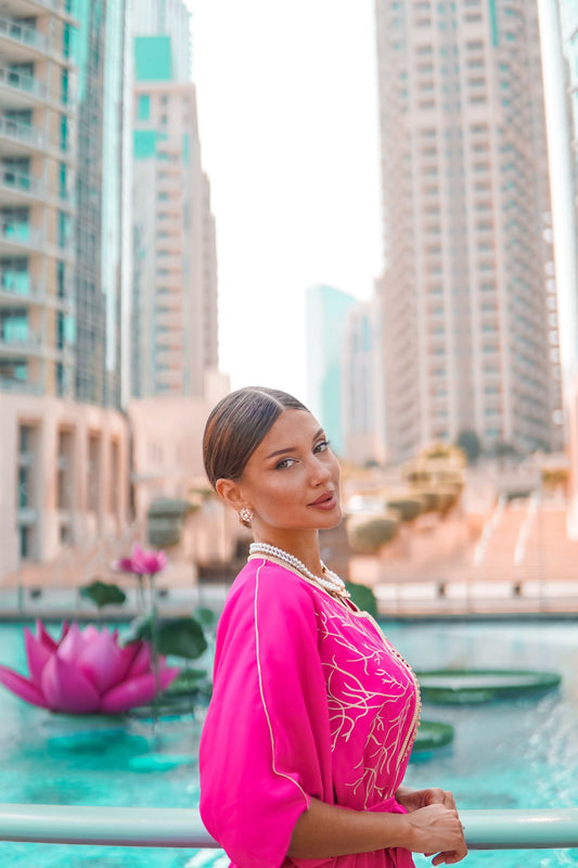 Robe Abaya Rose Fuschia